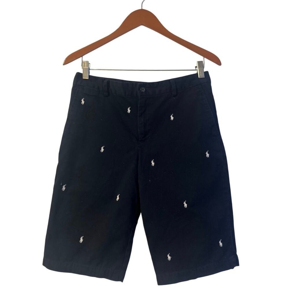 Polo Ralph Lauren shorts Navy blue white logo sz34 excellent condition summer